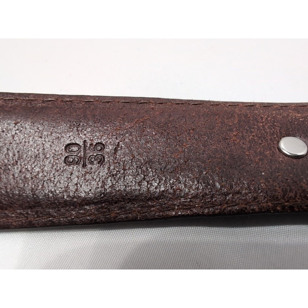 FOSSIL ITALIAN Full Grain Cowhide Leather Golf Theme Medallion Belt Sz 36 FOSSIL - Picture 9 of 10